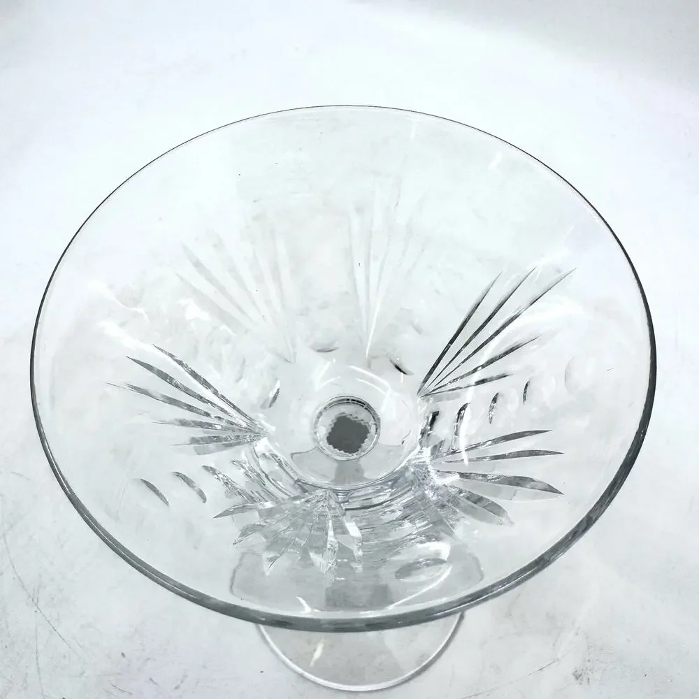 Vintage LIBBEY Lucerne Art Deco Crystal Skyscraper Cocktail Martini glass Set-8